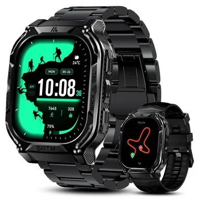 Reloj Inteligente AMAZTIM GPS 5ATM IP69K Resistente para Uso Exterior