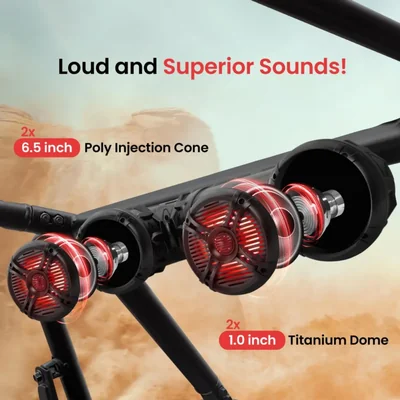 Bocina Bluetooth Pyle Sistema de sonido amplificado de 800 W y 6.5 pulgadas
