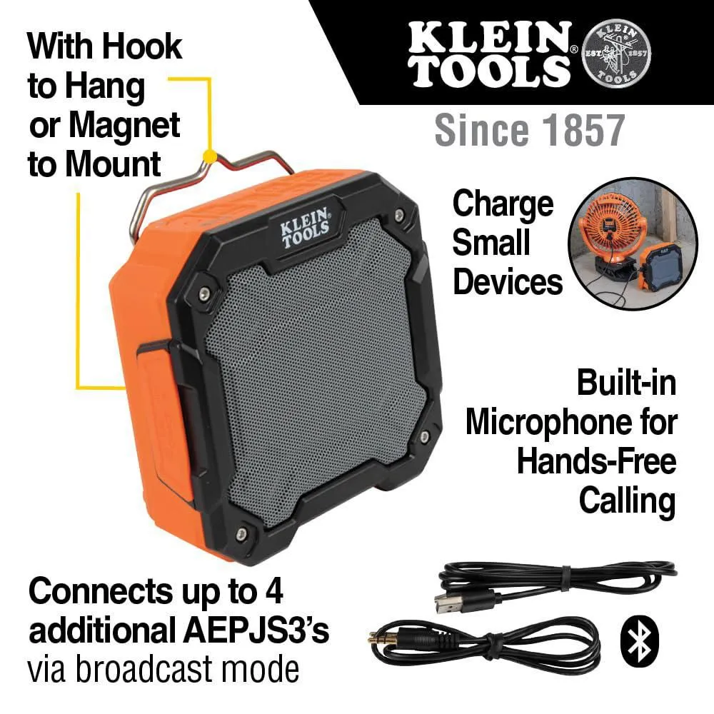 Bocina Bluetooth Jobsite Klein Tools AEPJS3 con imán