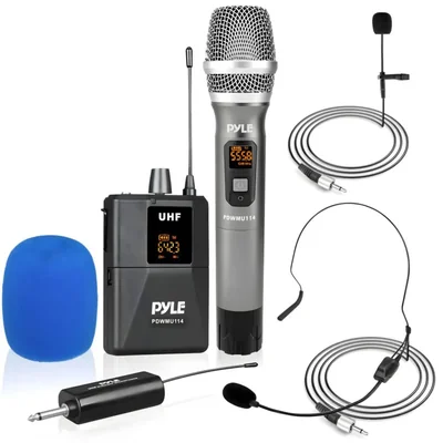 Sistema de Micrófono Inalámbrico UHF Pyle PDWMU114