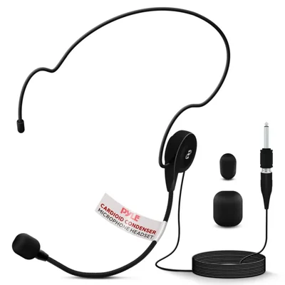 Micrófono Pyle PLM31 con auriculares cardioides y cable de 12 m