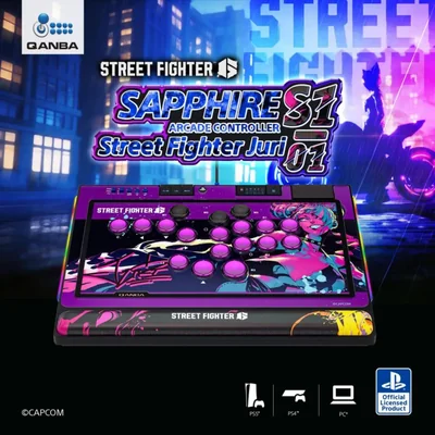 Control arcade sin palanca Qanba Sapphire S1 Edición Juri para PS5 y PC
