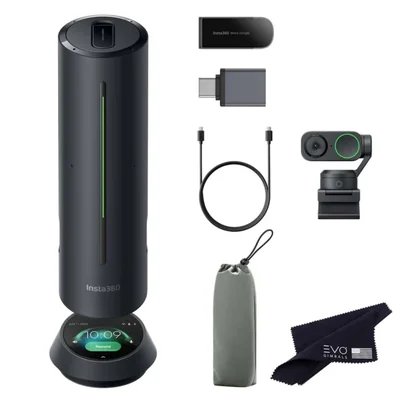 Speakerphone Insta360 WaveLink con IA y grabación de 8 micrófonos 32 GB