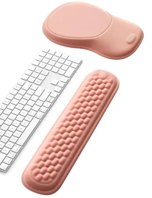 Set de reposamuñecas de espuma viscoelástica rosa de meatanty