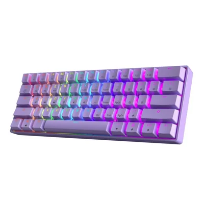 Teclado mecánico HK GAMING GK61 60% RGB distribución US