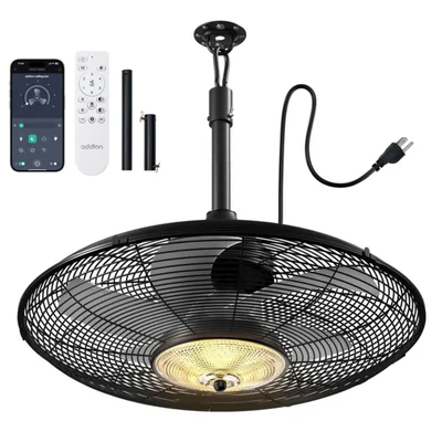 Ventilador de Techo para Exterior Addlon 20" Impermeable con Luz y Control Remoto