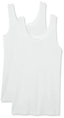 Pack de 2 musculosas ajustadas de canalé Amazon Essentials