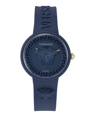 Reloj Versace Medusa Pop azul marino de silicona 39 mm