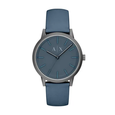 Reloj Armani Exchange AX2767 de cuero azul 42 mm