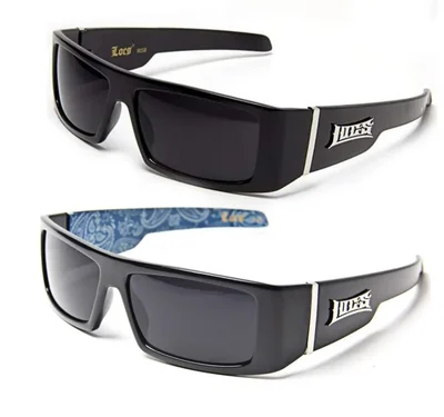 Gafas de Sol Locs 58 Estilo Pack de 2 - Negro/Azul