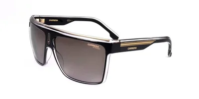 Gafas de Sol Carrera 22/N Negro Oro Lentes Marrón Sombreado 63 mm