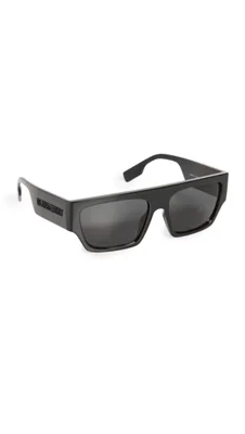 Gafas de Sol BURBERRY Micah Negras con Lentes Gris Oscuro Cuadradas