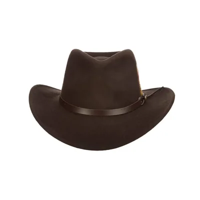 Sombrero Scala Classico Crushable de fieltro chocolate talla pequeña