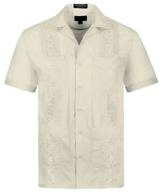 Camisa OmegaTux Guayabera Cubana 3X-Extra Grande Marfil