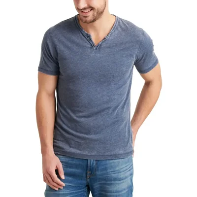 Lucky Brand para hombre camiseta Venice Burnout cuello con muesca azul marino XL EE. UU.