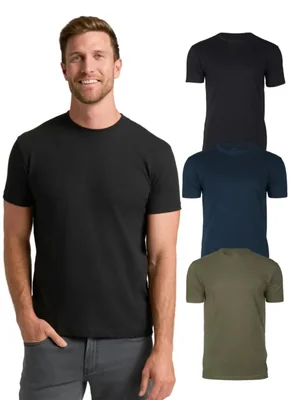 Pack de 3 remeras de algodón y poliéster True Classic para hombre cuello redondo talle XL