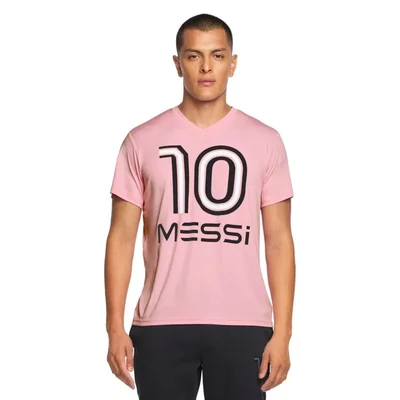 Camiseta Messi Heatwave con cuello en V manga corta y corte estándar