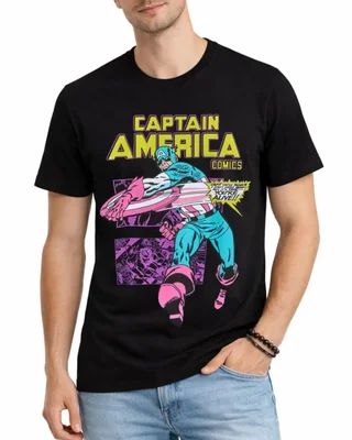 Remera Marvel Avengers Capitán América para Hombre Talle Grande