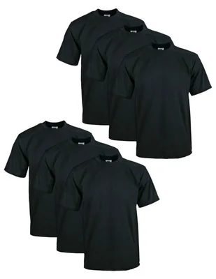 Pack de 6 camisetas negras de algodón 2XL – Pro Club