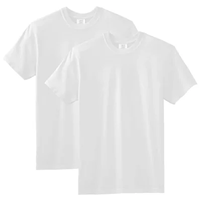 Remera Comfort Colors G1717 Blanca Manga Corta Pack x2 Talle L
