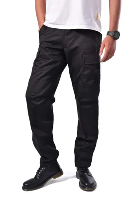 Pantalones Cargo BACKBONE talla 40 negro multi‑bolsillos