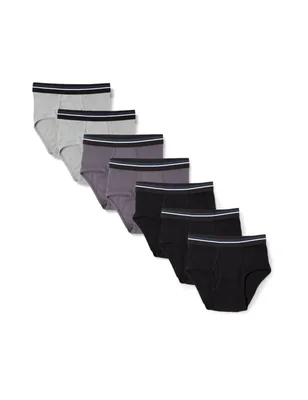 Calzoncillos tipo slip Amazon Essentials Talla M Pack de 7 - Negro/Gris
