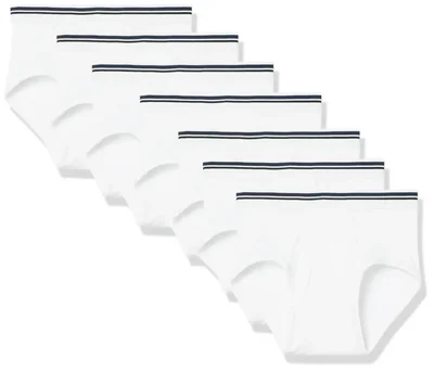 Pack de 7 calzoncillos Amazon Essentials blancos talla grande