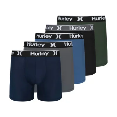 Boxer para hombre Hurley talla XL azul marino/gris pack de 5