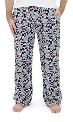 Pantalones de pijama Handcraft Rick & Morty azul a cuadros de peluche