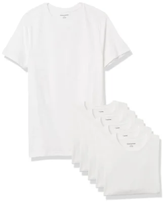 Camisetas interiores Amazon Essentials Slim Fit cuello redondo paquete de 6 XL
