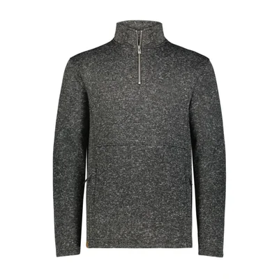 Sudadera Holloway Alpine de forro polar con cremallera 1/4 negro jaspeado - Talla M