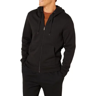 Buzo con Capucha y Cierre Completo Amazon Essentials Negro XL