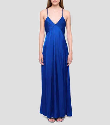 Vestido de fiesta largo liso Mujer