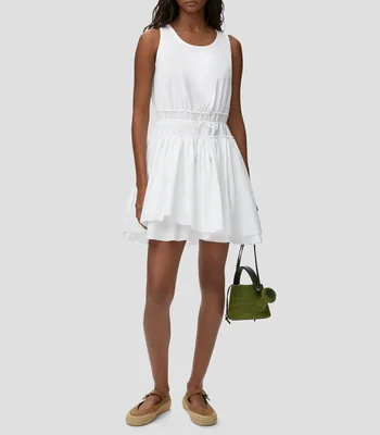 Vestido corto liso Mujer