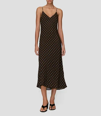 Vestido midi polkadots Mujer