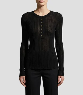 Blusa lisa manga larga Mujer