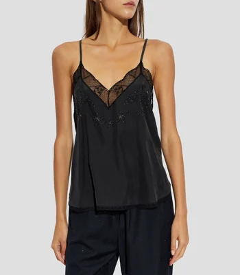 Blusa sólido sin mangas Mujer