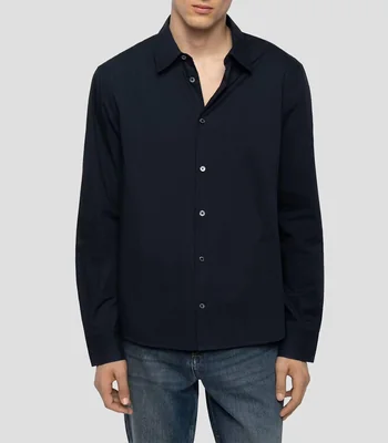 Camisa lisa manga larga Hombre