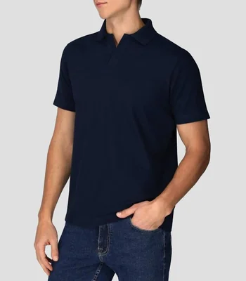 Playera tipo polo manga corta lisa Hombre