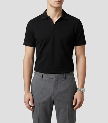 Playera tipo polo manga corta lisa Hombre