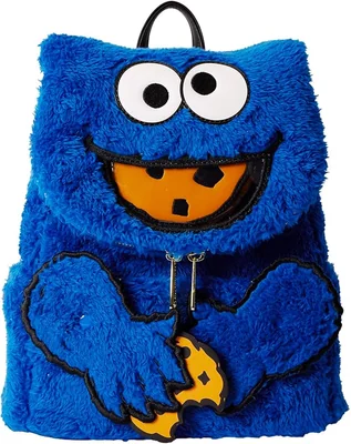 Mochila Loungefly Sesame Street Cookie Monster Plush Mini Backpack