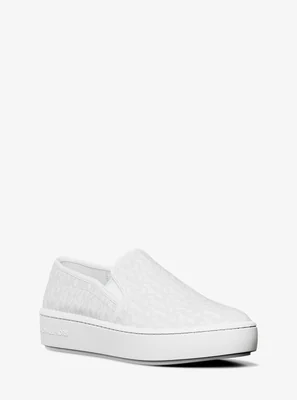 MICHAEL KORS Teddi Signature Logo Slip-On Bright White 49R5TDFP1B
