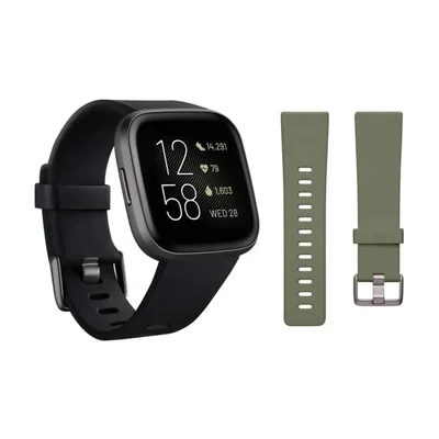 Smartwatch Fitbit Versa 2 Negro Carbón con Bandas de Regalo