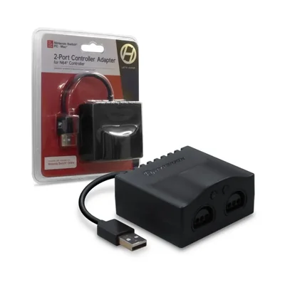 Adaptador de controladores Hyperkin de 2 puertos para N64 Switch y PC