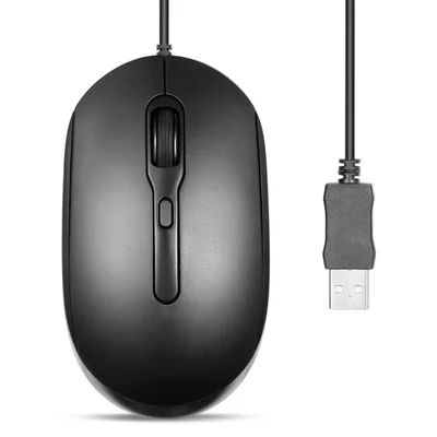 Ratón Perixx PERIMICE-222UB USB con cable silencioso negro