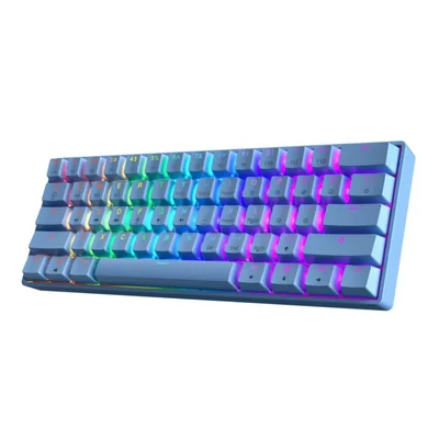 Teclado mecánico HK GAMING GK61 60% RGB distribución US