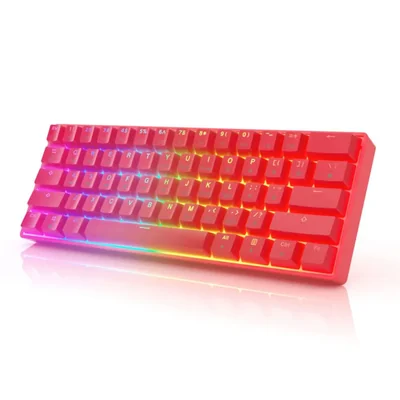 Teclado mecánico HK GAMING GK61 60% RGB con cable