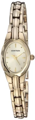Reloj Armitron 75/3313CHGP ovalado de cristal facetado para mujer