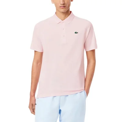 Camisa Polo Lacoste para Hombre Color Flamingo Talla Grande Protección UV