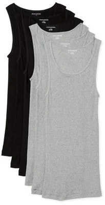 Camisetas interiores sin mangas Amazon Essentials ajuste entallado algodón pack de 6
